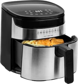 Digitale Airfryer - Heteluchtfriteuse - Gezond Frituren - 8 Programma's - 4.5 Liter - Zwart Zilver — thumbnail 1