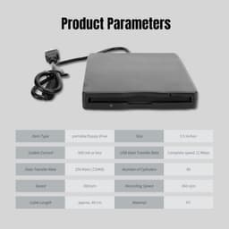 Draagbare USB Floppy Drive 3,5 Inch Kaartlezer Ultradun Zonder Externe Voeding voor Desktop en Laptop Computers — thumbnail 4