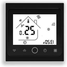 Slimme Thermostaat - Verwarming Regelaar - Energie Besparen - App Bediening - 220 Volt - Zwart — thumbnail 1