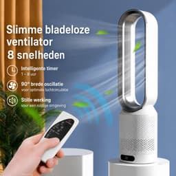 Parasha Nova Ventilator - Bladloze ventilator met ijsnevelkoeling - Elektrische Ventilator Luchtzuiverende Circulatie Torenventilato — thumbnail 1