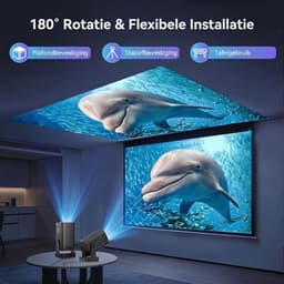 SP® Mini Beamer - 4K-Miniprojector - Draagbare Projector - Zwart - 18cm x 15cm x 14cm — thumbnail 4