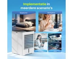 Mobiele Airco Zonder Afvoer - Mobiele Airco voor Slaapkamer - Luchtkoeler - Aircooler - 470ML - 3 Standen & Timer - 5V - Wit