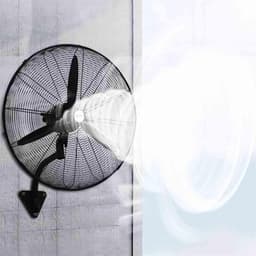 Wandventilator - Industriële Ventilator - Ruimte Koelen - 120° Oscillerend - 68 cm - Zwart — thumbnail 3