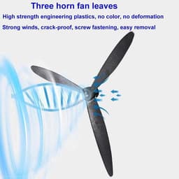 Wandventilator - Stille Elektrische Ventilator - Ruimte Koelen - Industriële Kracht - 68 cm - Zwart — thumbnail 2