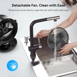 Tafelventilator Stil – Luchtcirculator – 3 Snelheden – Oscillerend – 20 cm – 33W Zwart — thumbnail 3