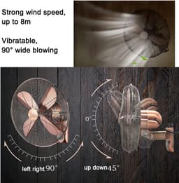 Wandventilator - Muurventilator Elektrische Ventilator - Ruimte Koelen - Stil En Energiebesparend - 400mm - Zilver — thumbnail 2