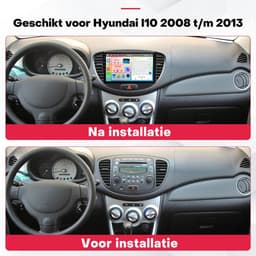 Boscer 2 Din Autoradio - Geschikt voor Hyundai i10 2008-2013 - Draadloos Apple CarPlay & Android Auto - 9 Inch HD Touchscreen - Android 15 - 6+128GB - GPS Navigatie - WiFi, Bluetooth & USB - Achteruitrijcamera & Microfoon — thumbnail 3