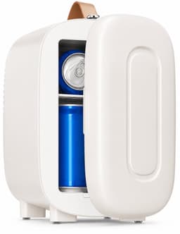 Mini Koelkast 5L – 6 Blikjes – AC/DC/USB – Fluisterstil onder 28dB – Draagbaar – Slaapkamer, Auto & Kantoor – Wit — thumbnail 1