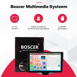 Boscer 2 Din Android 15 Autoradio - Geschikt voor Toyota Aygo, Citroën C1 & Peugeot 108 (2014-2021) - Draadloos Apple Carplay & Android Auto - 6+128GB - 9 Inch HD IPS Touchscreen - GPS - WIFI, Bluetooth & USB - Achteruitrijcamera & Microfoon — thumbnail 2