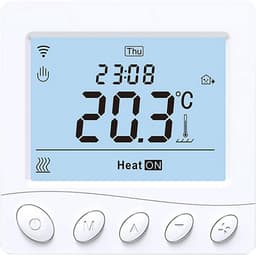 Intelligente Thermostaat - Wifi Regelaar - Water Verwarming - App en Spraakbediening - 3.2 Inch LCD - Wit — thumbnail 1