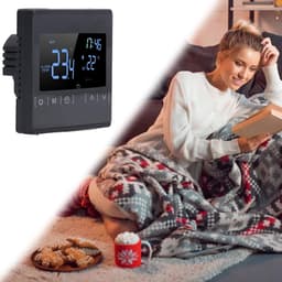 Digitale Thermostaat - Slimme Regelaar - Verwarming Instellen - App Bediening - AC85-250V - Zwart — thumbnail 5