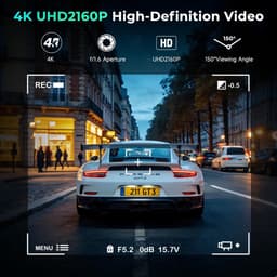 Auto Dashcam - Rijrecorder Camera - Veilige Rit Registratie - 4K Ultra HD Resolutie - 64 GB Opslag - Zwart — thumbnail 3