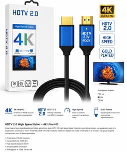 HDMI 2.0 Kabel 5 Meter – 4K Ultra HD – High Speed – Geschikt voor TV, Monitor, Beamer en Gameconsole — thumbnail 1