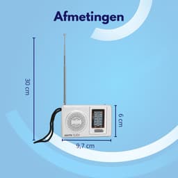 Knaak Mini Noodradio - FM/AM - Pocket Radio - Op Batterijen - Draagbare Rampenradio — thumbnail 5