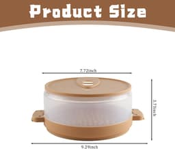 SnelShoppen - Stoomkoker Magnetron met Stoomventiel – BPA-vrije Aardappelkoker voor Ovenaardappelen in de Magnetron Bereiden – Vaatwasmachinebestendig — thumbnail 2