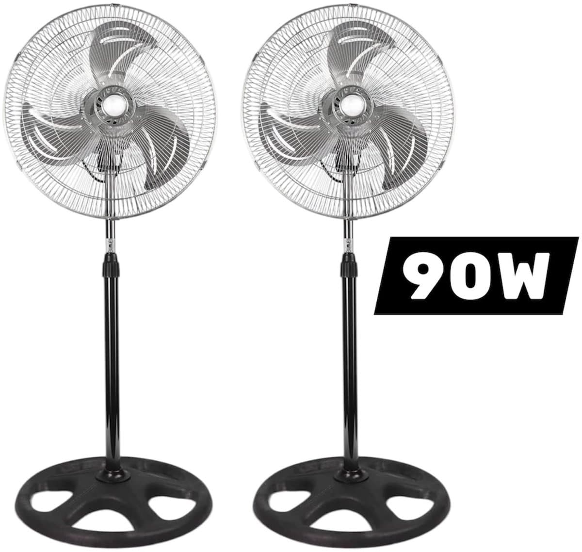 Wagtail Staande Ventilator – Set van 2 – Ø 50 cm – 90 W – In hoogte verstelbaar – Oscillerend — afbeelding 1