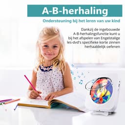Bluetooth CD Speler voor Keuken, Slaapkamer en Woonkamer – Draagbare CD Speler met FM-radio en Ingebouwde Luidsprekers – Monteerbaar aan de muur en op tafel – Wit — thumbnail 4