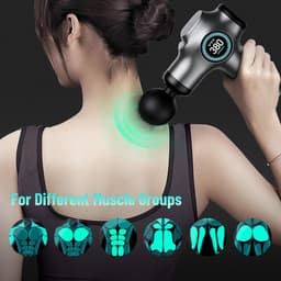 Massage Gun - Spierontspanning Apparaat - Herstel Bevorderen - 99 Snelheden 9 Koppen - 800 gram - Zwart — thumbnail 5