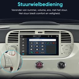 Cestovet Autoradio - Geschikt voor Fiat 500 2007 t/m 2015 - Apple CarPlay & Android Auto (Draadloos ) - LINUX - FM, USB, Bluetooth, SWC — thumbnail 4