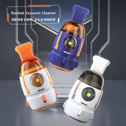 KZQ Mini bureaustofzuiger 600 Pa zuigkracht - Compact en draagbaar voor gumresten papiersnippers en toetsenbordstof - Capaciteit 55 ml - Grijs-wit — thumbnail 3