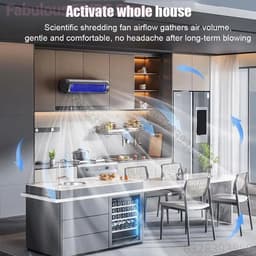 AURORAS-Wandventilator met 3 Snelheden – Draagbare Ventilator – Fluisterstil – Krachtige Luchtcirculatie – Voor Keuken, Slaapkamer, Kantoor & Woonkamer — thumbnail 3