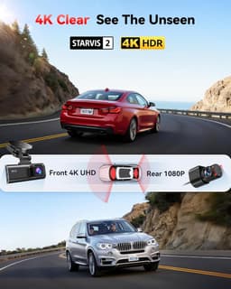 SnelShoppen - 4K Dashcam Autocamera met WiFi en GPS, 3.18" IPS Scherm, 170° Groothoek, Nachtzicht, Loop Recording, G-sensor, Parkeermonitor, 256GB MAX — thumbnail 5