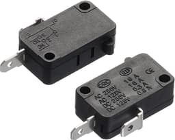 SnelShoppen - QUARKZMAN Magnetron Deur Schakelaar Vervangingsonderdelen 16A voor Magnetron en Rijstkoker, 2 Normaal Gesloten Zwart, Pack van 2 — thumbnail 1