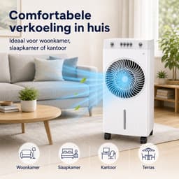 Glowstride - Luchtkoeler - airco - koelventilator - 4L - grote watertank - 65W - 3 windsnelheden afstandsbediening - mobiele koeler - luchtbevochtiger met ijsboxe — thumbnail 3