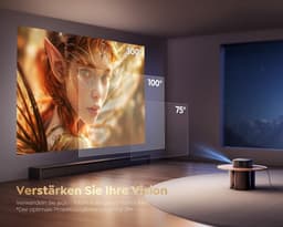 SnelShoppen - 4K Beamer met Google TV, 1200 ANSI, Autofocus, Trapeziumcorrectie, Outdoor Beamer voor 300 Inch Beeld, WiFi6, Bluetooth, Spraakbediening — thumbnail 4