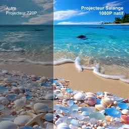 SnelShoppen - Draagbare 1080P Projector met 4K Ondersteuning, WiFi 6, Bluetooth 5.4, Elektronische Focus & Auto Correctie voor Feesten, Camping, Thuis — thumbnail 5
