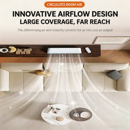 Kraftverdia – fan — Airconditioningventilator – Draagbare vloer-/tafelventilator – Autoventilator – Stille werking – Geschikt voor slaapkamers, kantoren, auto's en reizen — thumbnail 2