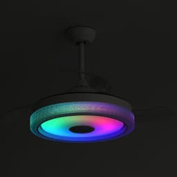 Plafondventilator - Ventilator Voor Woonkamer - Verstelbare 42 Inch Ventilator Met LED - Plafondlampventilator - DC Ventilator - Afstandsbedieningsventilator - Onzichtbare ABS Bladen Ventilator Met 32W Lamp — thumbnail 4