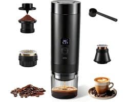 SnelShoppen - Draagbare Espressomachine Klein 20 Bar, 3-in-1 Mini Koffiemachine voor Cups & Maling, Accu 7800mAh USB-C, Mobiele Koffiemachine voor Cam