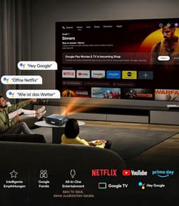 SnelShoppen - 4K Beamer 2550ANSI - Slimme Projector - Draadloos Verbinden met Mobiele Telefoons - Ideaal voor Kantoor, Filmavonden, Kinderentertainmen — thumbnail 4