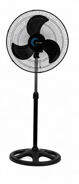 Industriële Staande Ventilator 18 Inch (45 cm) - 80W - 3 Snelheden - Oscillerend - Verstelbare Hoogte - Zwart — thumbnail 1