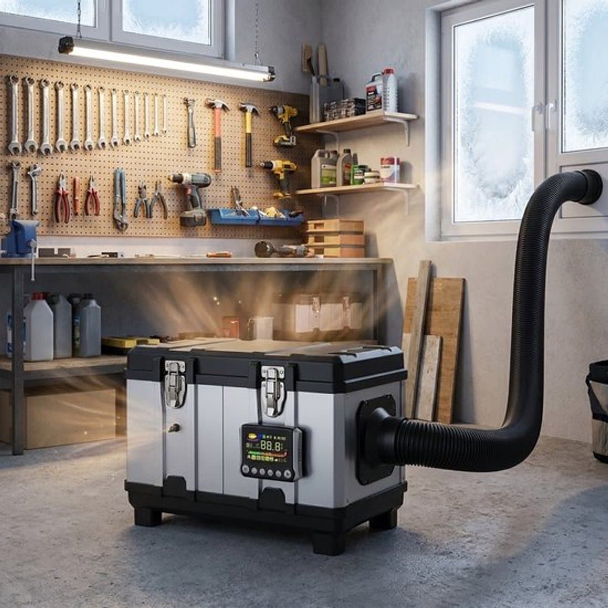 Dieselverwarming – Dieselkachel – Mobiele Verwarmer – Camperkachel – Vrachtwagenkachel – 8KW Vermogen – 5,2L Brandstoftank — afbeelding 1