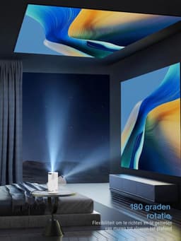 Lìon® Mini Beamer - Beamer - Projector - Wit - 10cm x 10cm x 15cm — thumbnail 5