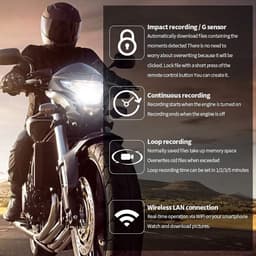 Motorfiets Rijdende Recorder Zonder Scherm Volledig Lichaam Waterdichte Dubbele 1080P Voor En Achter Met GPS Motorfiets Sport Anti-Collision Camera DVR Nachtzicht G Sensor Loop Opname — thumbnail 4