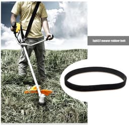 Aandrijfriem Rubber 16,4mm Breedte - Gesloten Lus - 437mm Omtrek - Compatibel met Spear & Jackson S1334ER - Slijtvast - Duurzaam - Grasmaaier Riem — thumbnail 4