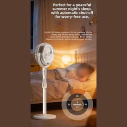 Nevelventilator Staand - Verkoelende Mist - Buiten Koelen - Afstandsbediening Timer - 94 cm Hoog - Wit — thumbnail 5