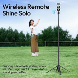 Ulanzi SK-21 Selfie Stick Statief - Uitschuifbaar van 30 tot 180 cm - Quadripod met auto-Open functie - Magnetisch MagSafe statief - Ingebouwde bluetooth remote - Zwart — thumbnail 2