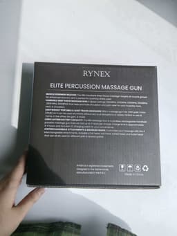Massage Gun - Professioneel Mini Massage Apparaat - Massage Pistool - Inclusief 4 Opzetstukken & Opbergkoffer - Spiermassage - 6 Snelheden - Zwart - Rynex — thumbnail 4