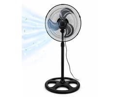 Staande Ventilator 45 cm- 60w- 3 snelheden- in hoogte verstelbaar- zwart. — afbeelding 1