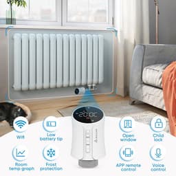 Radiatorthermostaat - Slimme thermostaat - Energie besparen - Geen gateway nodig - M30 x 15 mm - Wit — thumbnail 3