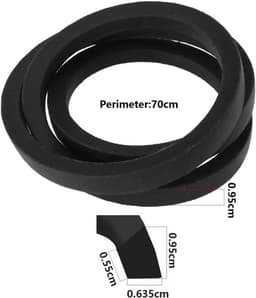 Aandrijfriem V-riem - Vervangingsonderdeel 1209470 - Compatibel met Toro Timemaster - Grasmaaier - Eenvoudig te installeren - Zwart, 70 cm - Grasmaaieronderdeel — thumbnail 2