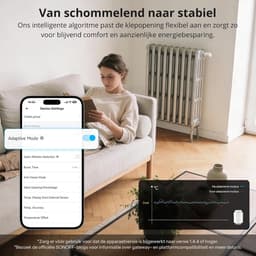 Slimme Radiatorthermostaat – ZigBee 3.0 – App & Spraakbediening – 4 Stuks – Inclusief 6 Adapters — thumbnail 4