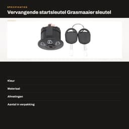 Startsleutel Vervangend - 3 Posities - 2 Sleutels - Compatibel met 925-04228/725-04228 - Duurzaam - ABS L/Koper Materiaal - Ontstekingsschakelaar — thumbnail 1