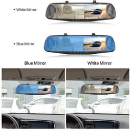 Dashcam voor Auto - 4.3 Inch - Full HD 1080P Auto Rij Recorder - Achteruitkijkspiegel DVR - Nachtzicht, Bewegingsdetectie, Parkeermodus - 6M Achteruitrijcamera - Zonder Geheugenkaart - Zwart — thumbnail 3