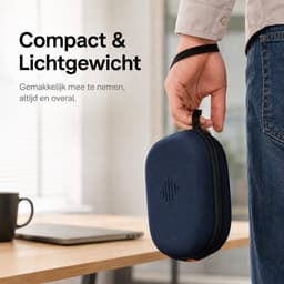 Sounix Koptelefoon Hoes - Harde Beschermcase voor JBL, Sony & Bose Koptelefoons - Waterafstotende Opberghoes met Draagband - Blauw — thumbnail 5
