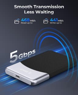 Externe SSD - Snelle Opslag - Bestanden Overzetten - 5Gbps Data Transfer - 1 TB - Zwart — thumbnail 4